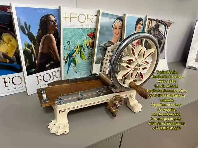 Tagliasfoglia
Zamboni e Troncon
Anno 1910
La più piccola
Tagliasfoglia automatica
costruita dalla famosa
azienda.
Oggetto rarissimo
da reperire,
ma da noi la puoi
trovare già pronta
Info@officinecantelli.it
+39 3387142936 #fortedeimarmi #tagliasfoglia #berkel #affettatrice #aufschnittmaschine #officinecantelli #Zamboni #Troncon #mercanteinfiera #automotodepocabologna2024 #salzburg #berkel